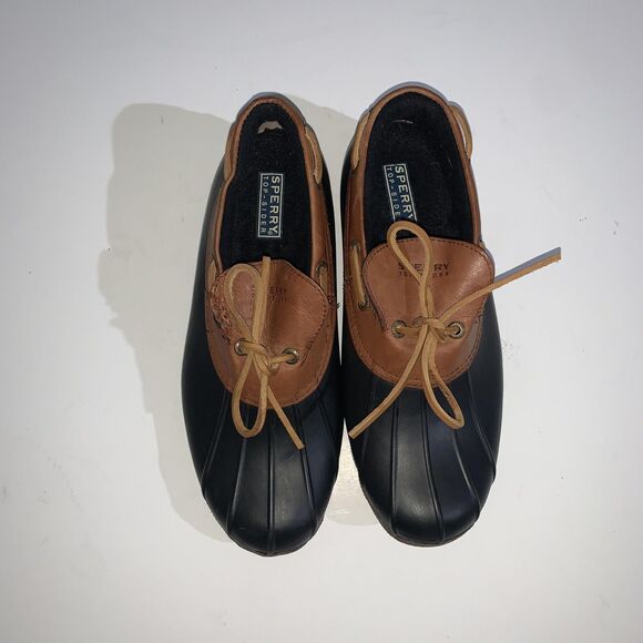 Sperry Top Sider Shoes Womens Size 8 Brown Black STS94871 Duck Boots Waterproof - Picture 5 of 11